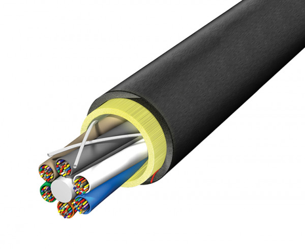 Кабель волоконно-оптический Siemon XGLO Loose tube,  8хОВ, OS2 9/125, MDPE, Ø 8,5мм, 1 000м, катушка, снаружи зданий, небронированный, цвет: чёрный