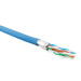 Кабель витая пара Hyperline UFTP4-C6-S23-IN-LSZH, U/FTP, 4 пар., кат. 6, проводник Ø 0,57мм, AWG23, LSZH (нг(A)-HF), 250МГц, 1м (500м), тип прокладки: внутри зданий, цвет: синий