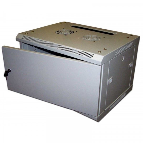 Шкаф телекоммуникационный настенный TWT PRO, 19", 4U, 279х600х450 мм (ВхШхГ), дверь: металл, боковая панель: сплошная съемная, разборный, цвет: серый