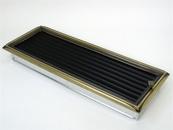 Вентиляционная решетка для камина Kratki 17х49 рустик с жалюзи 49RX