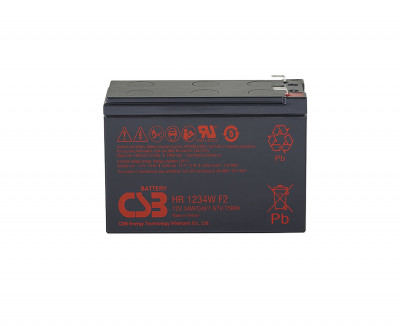 Аккумулятор для ИБП CSB Battery HR, 94,3х64,8х150 мм (ВхШхГ),  необслуживаемый свинцово-кислотный,  12V/, (HR 1234 W)