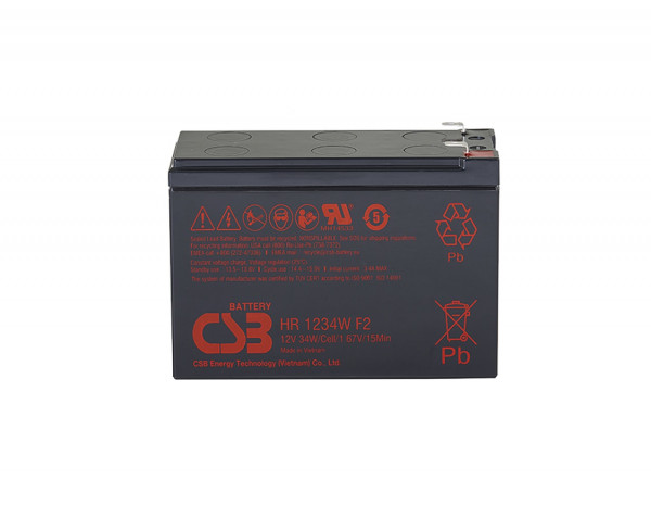 Аккумулятор для ИБП CSB Battery HR, 94,3х64,8х150 мм (ВхШхГ),  необслуживаемый свинцово-кислотный,  12V/, (HR 1234 W)