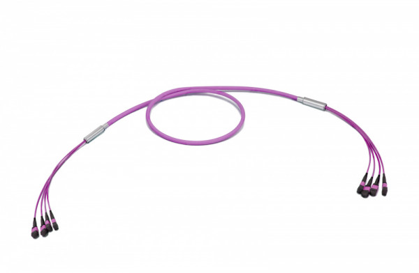 Коммутационный шнур оптический Eurolan, MTP/MTP, OM4 50/125, LSZH (нг(A)-HF), Ø 6,4мм, 50м, цвет: пурпурный, (43M-40-96-M2-M2-050-0E-FFA-10)