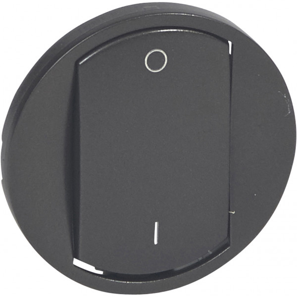 Лицевая панель для переключателя Legrand Celiane, 146х97 мм (ВхШ), с индикацией, кол-во клавиш: 1, с полем "0 1", цвет: графит, (LEG.067922)