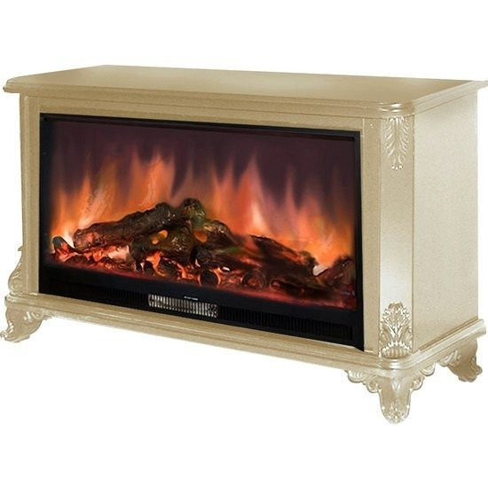 Электрокамин с широким очагом 2D Glenrich Версаль (Premier S86) Слоновая кость
