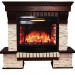 Каменный камин (портал+очаг) InterFlame Exter / Экстер Сланец с очагом Panoramic 25-30 led