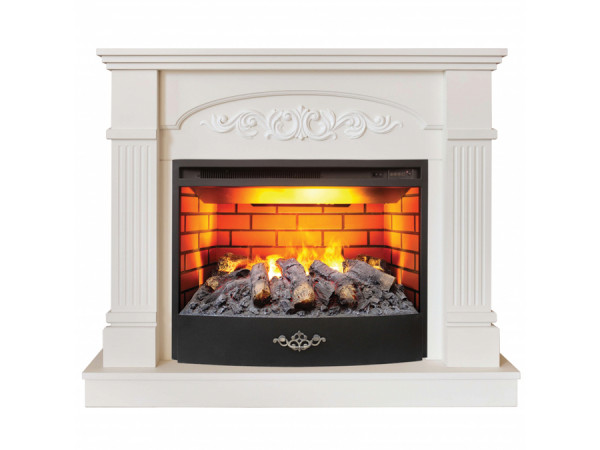 Электрокамин с широким очагом 3D Real-Flame Cristina 25,5 с очагом 3D Firestar 25,5