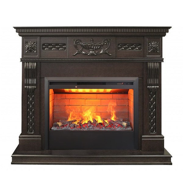 Электрокамин с широким очагом 3D Real-Flame Corsica Lux 26 AO (AO-255) с очагом 3D Helios 26