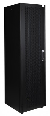 Шкаф серверный напольный Datarex, IP20, 36U, 1744х600х600 мм (ВхШхГ), дверь: перфорация, задняя дверь: перфорированная стенка, боковая панель: сплошная съемная, разборный, цвет: чёрный, (DR-721401)