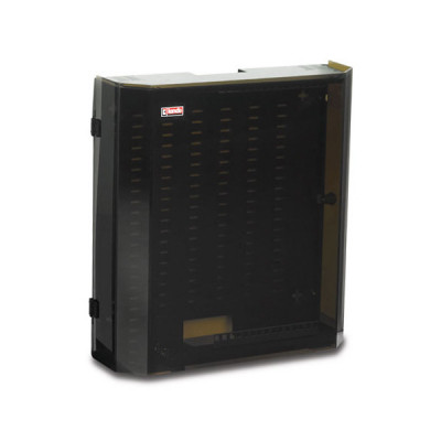 Шкаф телекоммуникационный настенный Lande NETbox SLIM, 19", 8U, 522х480х160 мм (ВхШхГ), дверь: пластик, боковая панель: сплошная несъемная, цвет: серый