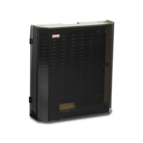 Шкаф телекоммуникационный настенный Lande NETbox SLIM, 19", 8U, 522х480х160 мм (ВхШхГ), дверь: пластик, боковая панель: сплошная несъемная, цвет: серый