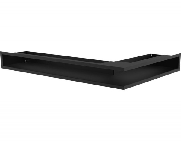 Вентиляционная решетка для камина Kratki Люфт угловая/9*40 см левая черная LUFT/NL/9/40/45S/C