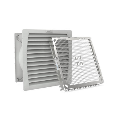 Вентиляторный модуль Pfannenberg PF 67.000 EMC, с фильтром, 400V, 320х320х157 мм (ВхШхГ), вентиляторов: 1, 66 дБ, IP54, поток: 845 м3/ч, для шкафов, цвет: серый, (с контактом ЭМС)