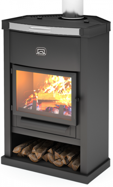 Дровяная печь Теплодар ОВ-120 угловой