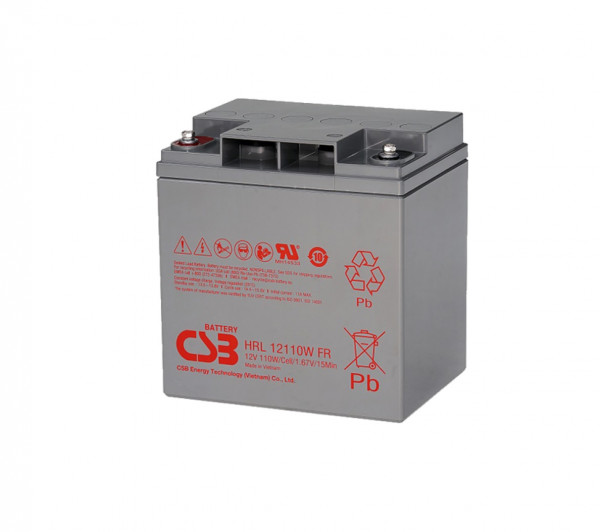 Аккумулятор для ИБП CSB Battery HRL, 175х125х166 мм (ВхШхГ),  необслуживаемый свинцово-кислотный,  12V/, (HRL 12110 W)