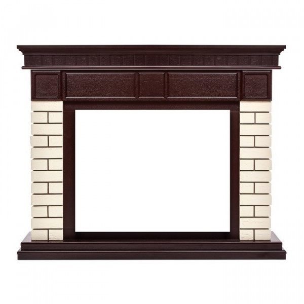 Широкий портал Firelight Bricks 30 Кирпич Бежевый/шпон Тёмный дуб