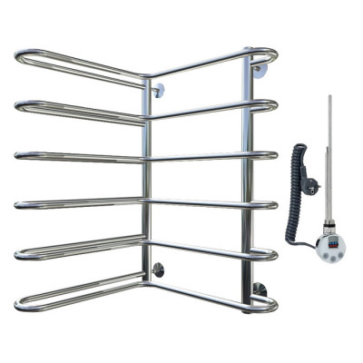 Электрический полотенцесушитель Тругор Бриз угловой эл ТЭН 1 80х50