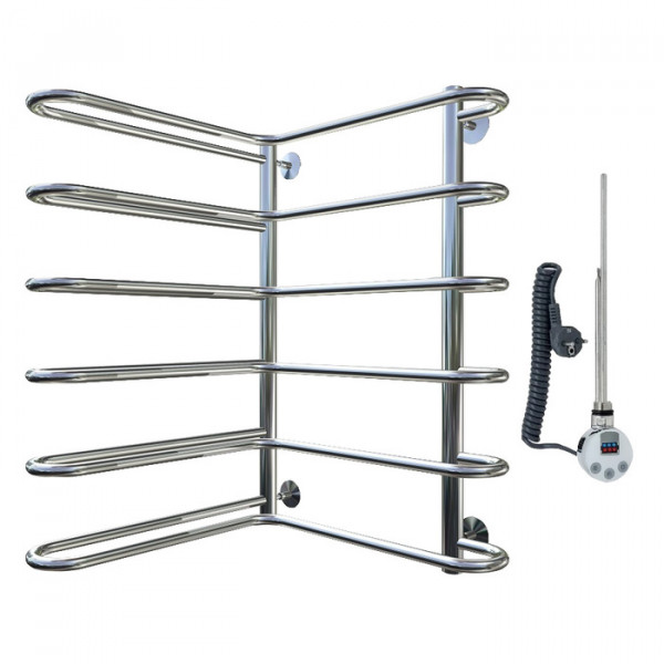 Электрический полотенцесушитель Тругор Бриз угловой эл ТЭН 1 80х50