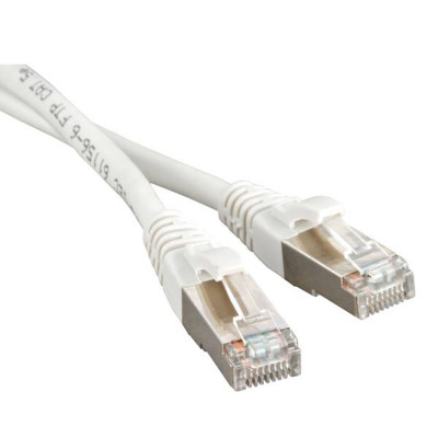 Шнур коммутационный Hyperline, кат. 5е, экр., STP, RJ45/RJ45, d 5,3 3м, LSZH, AWG26 белый, (PC-LPM-STP-RJ45-RJ45-C5e-3M-LSZH-WH)