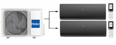 Мульти сплит система на 2 комнаты Haier 2U40S2SM1FA/AS25S2SF2FA-B*2шт