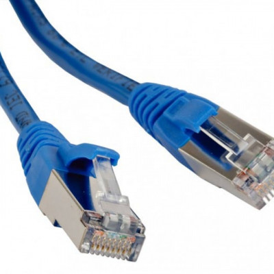 Шнур коммутационный Hyperline, кат. 6, экр., STP, RJ45/RJ45, d 6,2 2м, LSZH, AWG24 синий, (PC-LPM-STP-RJ45-RJ45-C6-2M-LSZH-BL)