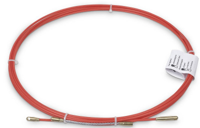 Протяжка для кабеля Cabeus, Полиэтилен, Ø с оболочкой: 6 мм, 8 м, бухта, пруток из стеклопластика, (Pull-B-6-8m)