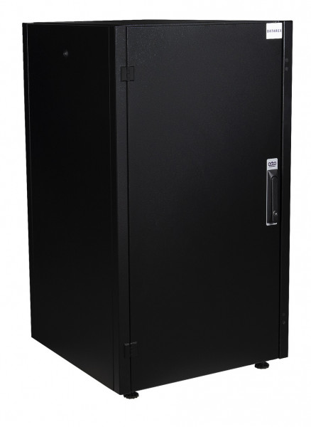Шкаф телекоммуникационный напольный Datarex, IP20, 26U, 1299х600х600 мм (ВхШхГ), дверь: металл, задняя дверь: металлическая стенка, боковая панель: сплошная съемная, разборный, цвет: чёрный, (DR-710201)