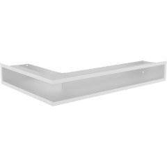 Вентиляционная решетка для камина Kratki Люфт угловая/9*40 см правая белая LUFT/NP/9/40/45S/B