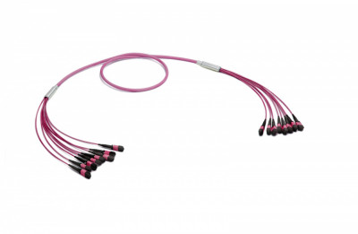 Коммутационный шнур оптический Eurolan, MTP/MTP, OM4 50/125, LSZH (нг(A)-HF), Ø 6,4мм, 50м, цвет: пурпурный, (43M-40-96-M1-M1-050-0E-FFA-10)