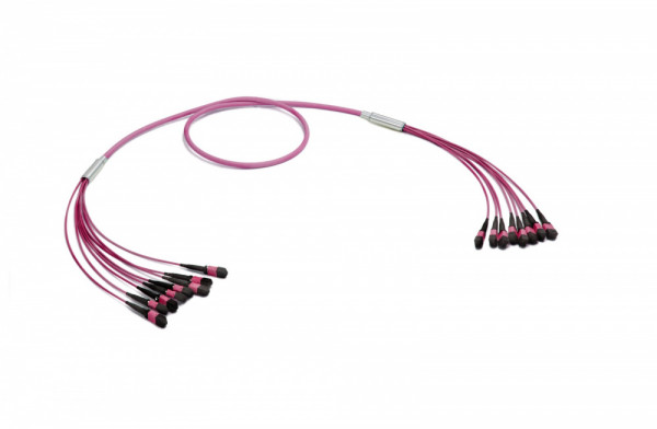 Коммутационный шнур оптический Eurolan, MTP/MTP, OM4 50/125, LSZH (нг(A)-HF), Ø 6,4мм, 50м, цвет: пурпурный, (43M-40-96-M1-M1-050-0E-FFA-10)