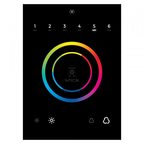 Настенный DMX контроллер Nicolaudie Group STICK-CW4 Black
