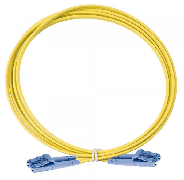 Шнур коммутационный Eurolan Tight Buffer, Duplex LC/LC, OS2 9/125, LSZH (нг(A)-HF), Ø 3,1мм, 1м, цвет: жёлтый, (41R-S2-LC-LC-01)