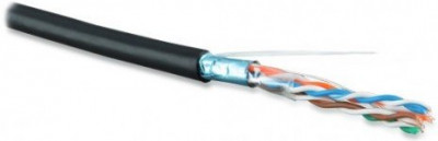 Кабель «витая пара» (LAN) для структурированных систем связи FUTP4-C5E-S24-OUT-LSZH-BK-500