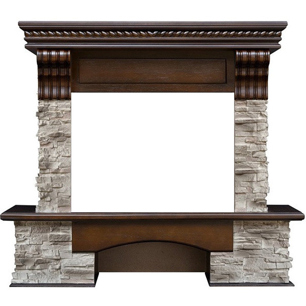 Широкий портал Royal Flame Aberdeen [Абердин] под очаг Vision 26 LED FX Темный дуб