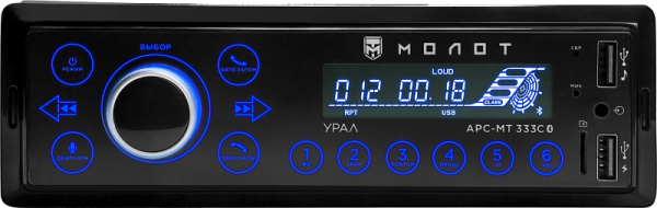 Автомагнитола УРАЛ МОЛОТ АРС-МТ 333С