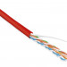 Кабель витая пара Hyperline, U/UTP, 4 пар., кат. 5е, проводник Ø 0,51мм, AWG24, LSZH (нг(A)-HF), 100МГц, 1м (бухта 100м), тип прокладки: внутри зданий, цвет: красный