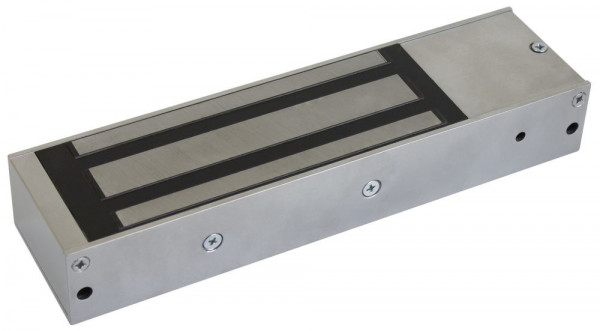 Электромагнитный замок AccordTec, накладной, с уголком, усилие удержания: 500 кг, ML-395, встроенная плата задержки, цвет: серый, (AT-02319)