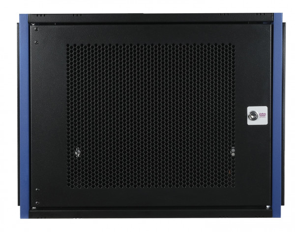 Шкаф телекоммуникационный настенный Datarex, 19", 9U, 357х600х450 мм (ВхШхГ), дверь: перфорация, боковая панель: сплошная съемная, разборный, цвет: чёрный