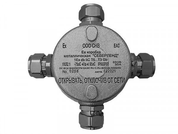 Коробка коммутационная взрывозащищенная Северленд К, керамический клеммник 8 пар