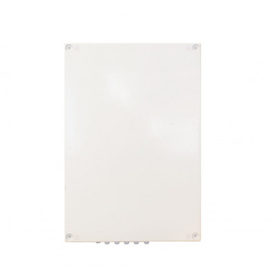 Шкаф уличный всепогодный укомплектованный настенный OSNOVO, IP66, корпус: пластик, 600х400х230 мм (ВхШхГ), (с козырьком, автоматом 2Р), с нагревом, без охлаждения