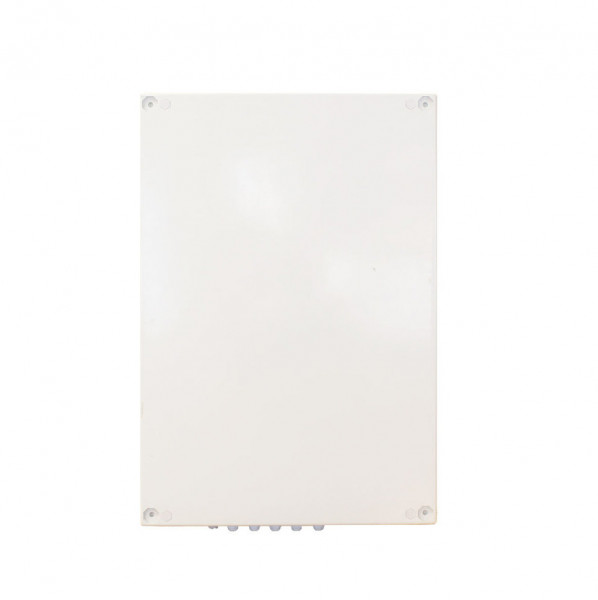 Шкаф уличный всепогодный укомплектованный настенный OSNOVO, IP66, корпус: пластик, 600х400х230 мм (ВхШхГ), (с козырьком, автоматом 2Р), с нагревом, без охлаждения