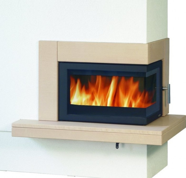 Готовый дровяной каминокомплект ABX Pateo угловой бразильский песчаник, правый